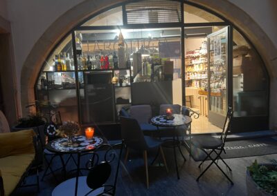 la Bottega caffè & Vini, arrière cours.